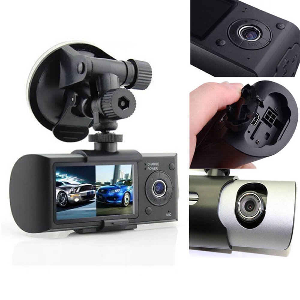 Автомобилен видеорекордер с две камери и GPS 2
